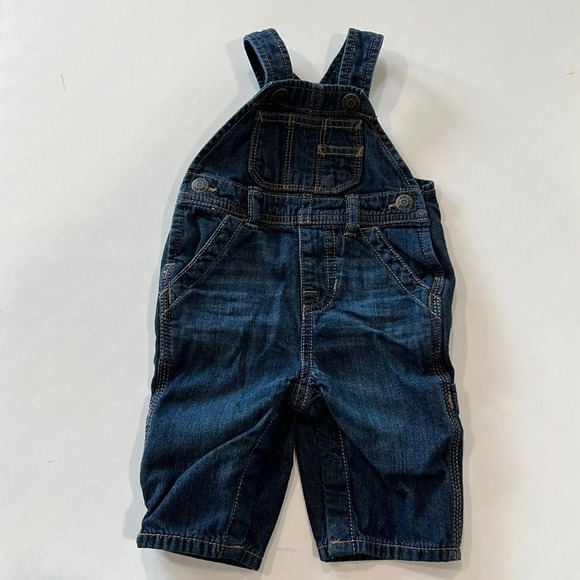 Gap for Good - baby gap denim overalls, 3-6 month - Picture 1 of 6
